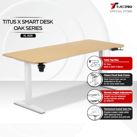 โต๊ะปรับระดับ TTRACING TITUS X SMART DESK 1.8M สี OAK_1